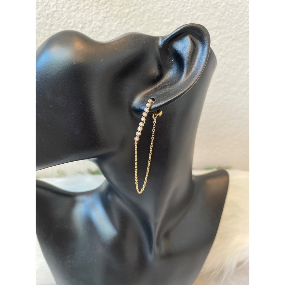 NWT Ettika Gold Plated Rhinestone Drop Earrings